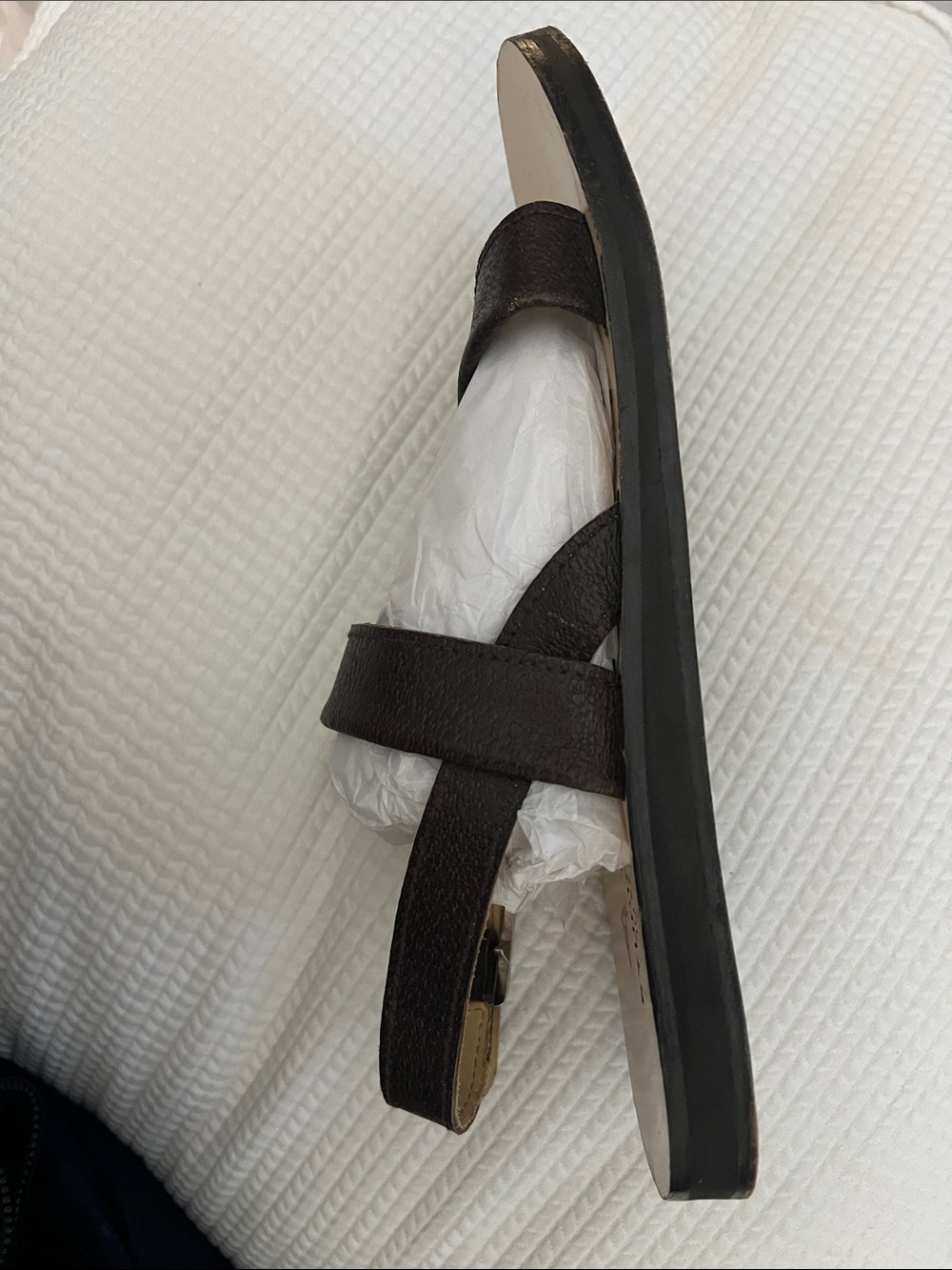 Studio Pollini Dark Brown Leather Strappy Sandals, Size Italy 42/ US 9.